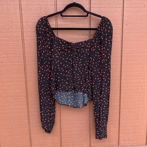 Free People Blouse with Cherry pattern